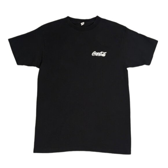 Zync Coca Cola Custom Embroidered Tshirt Crew Neck Employee Novelty Logo Top - Picture 1 of 8